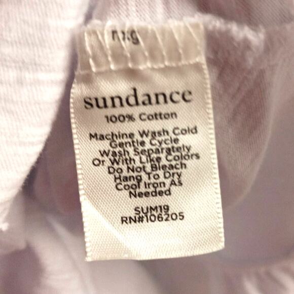 Sundance SZ XS Sleeveless V-Neck White Asymmetrical Ruffle Peplum Top - Picture 7 of 7